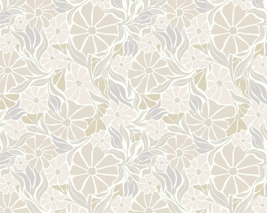 Transform your space with the Abstract Summer Florals Peel & Stick Mural, designed to bring a cheerful, retro-inspired vibe to any room.
