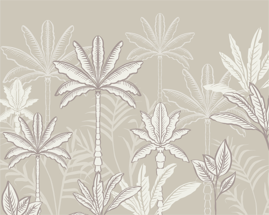 Transform your room with the Neutral Jungle Peel & Stick Mural, perfect for adding a serene, natural vibe with a touch of modern elegance.