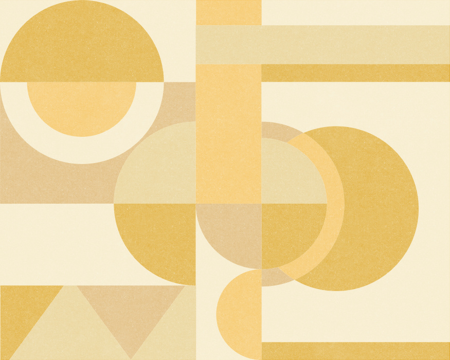 Add a bold, modern vibe with a retro twist on any wall in your home when you use our Geometric Shapes Peel & Stick Mural.