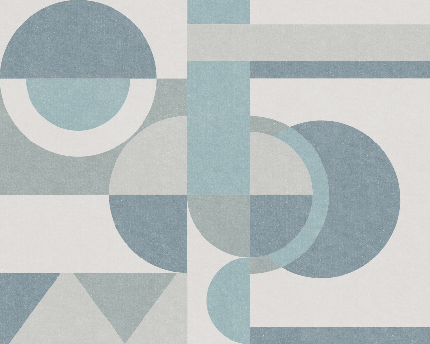 Add a bold, modern vibe with a retro twist on any wall in your home when you use our Geometric Shapes Peel & Stick Mural.