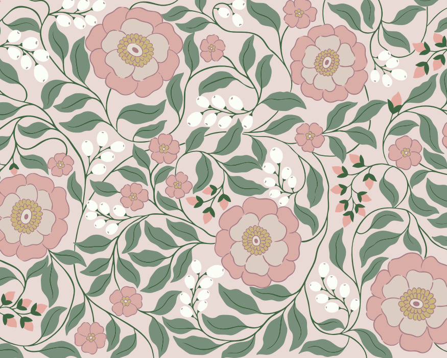 Add a charming, nature-inspired look to any wall in your home with our Tangled Botanicals Peel & Stick Mural.