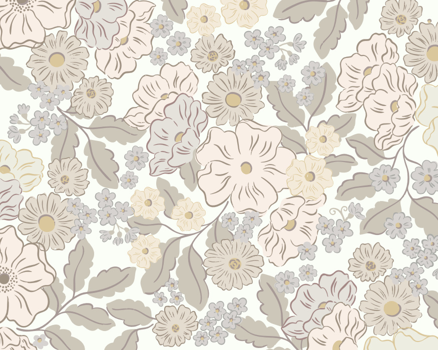 Bring timeless countryside charm to your home with the Provincial Blooms Peel & Stick Mural.