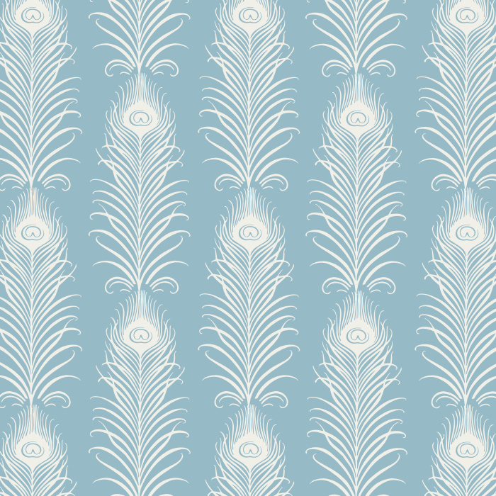 Add a classic stripe look with a twist to any wall in your home with our Eye Of A Feather Peel and Stick Removable Wallpaper.