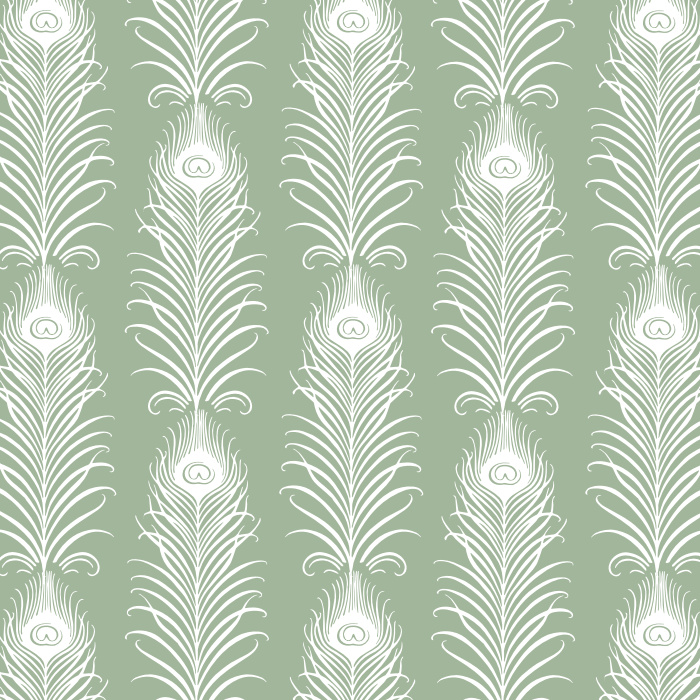Add a classic stripe look with a twist to any wall in your home with our Eye Of A Feather Peel and Stick Removable Wallpaper.
