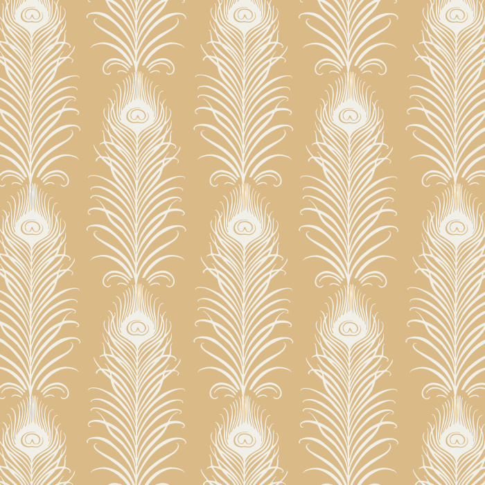 Add a classic stripe look with a twist to any wall in your home with our Eye Of A Feather Peel and Stick Removable Wallpaper.