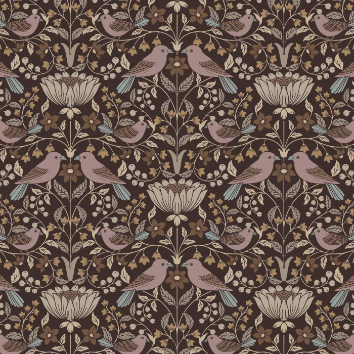 Reinvent your space in a mesmerizing way with our Berries & Birds Peel and Stick Removable Wallpaper. 