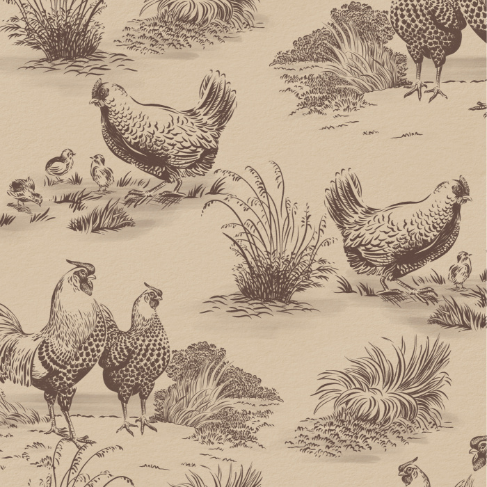 Our Rustic Roost Peel and Stick Removable Wallpaper adds a charming rural feel to any wall in your home.