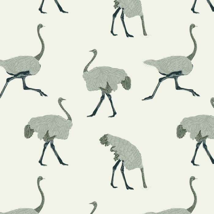 Let your fun personality shine through with our Ostrich Run Peel and Stick Removable Wallpaper. 