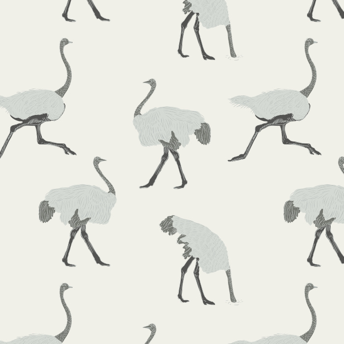 Let your fun personality shine through with our Ostrich Run Peel and Stick Removable Wallpaper. 