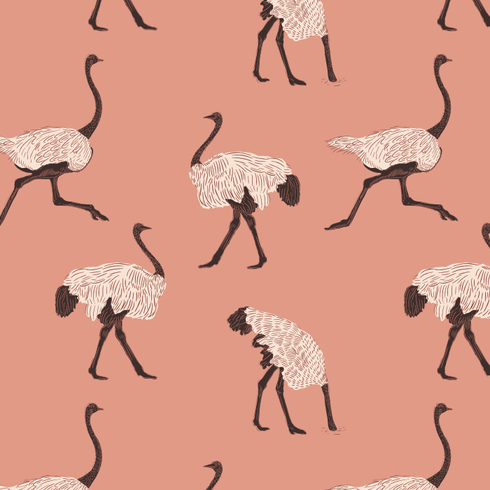 Let your fun personality shine through with our Ostrich Run Peel and Stick Removable Wallpaper. 