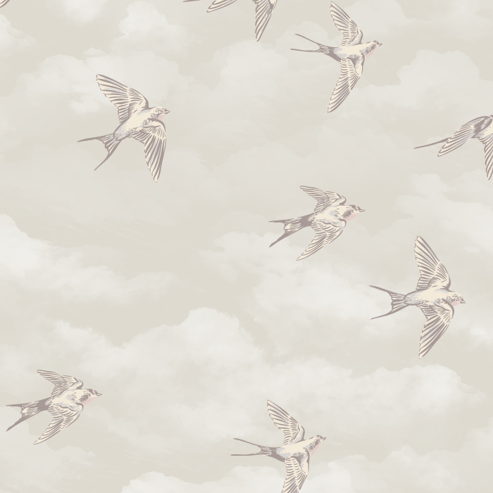 Let nature inspire your design with our Swallow Serenade Peel and Stick Removable Wallpaper.