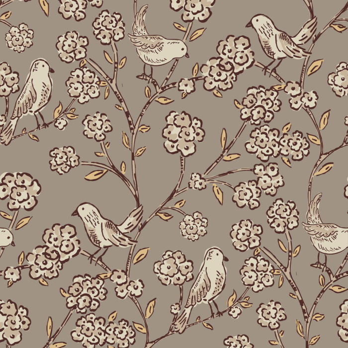 Create an adorably charming space with our Sumi Birds Peel and Stick Removable Wallpaper.