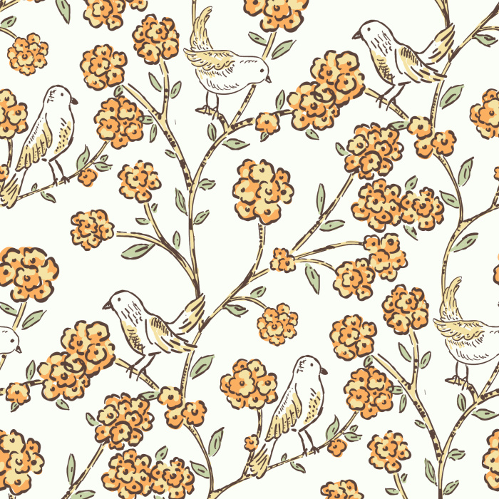 Create an adorably charming space with our Sumi Birds Peel and Stick Removable Wallpaper.
