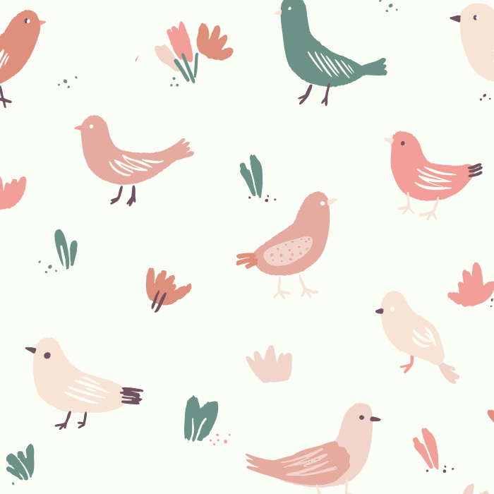 Our Playful Tweets Peel and Stick Removable Wallpaper brings a cute and colorful look to any wall in your home.