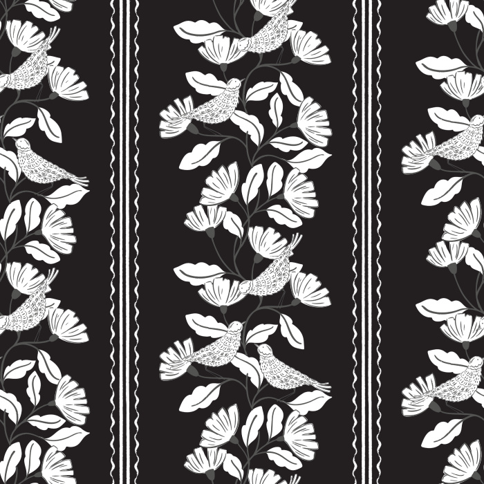 Make a statement on any wall with our Birds and Flowers Peel and Stick Removable Wallpaper.