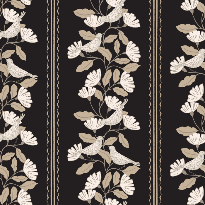 Make a statement on any wall with our Birds and Flowers Peel and Stick Removable Wallpaper.