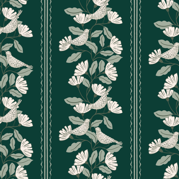 Make a statement on any wall with our Birds and Flowers Peel and Stick Removable Wallpaper.