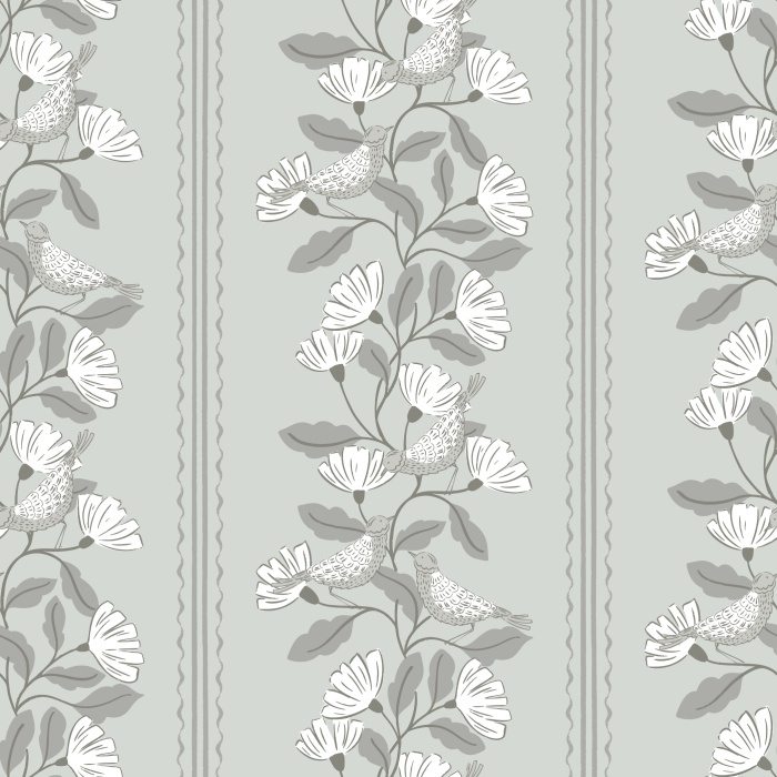 Make a statement on any wall with our Birds and Flowers Peel and Stick Removable Wallpaper.