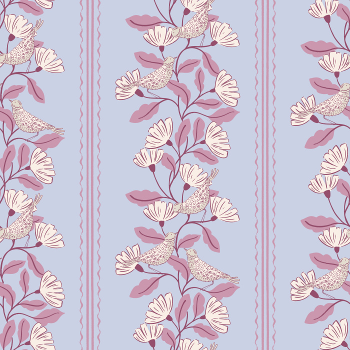 Make a statement on any wall with our Birds and Flowers Peel and Stick Removable Wallpaper.