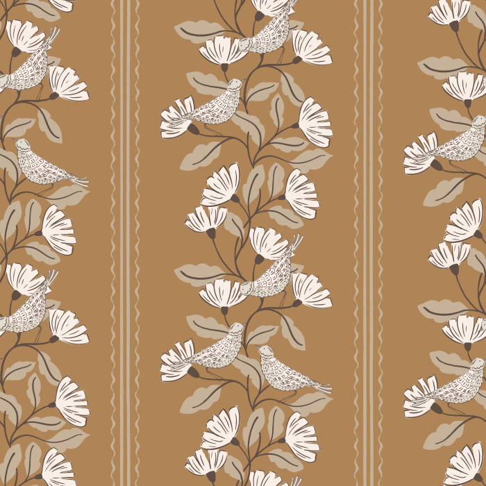 Make a statement on any wall with our Birds and Flowers Peel and Stick Removable Wallpaper.