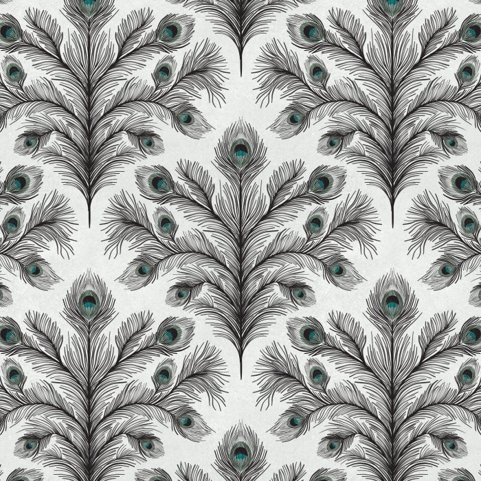 Create a luxurious, elegant space with our Feathered Symmetry Wallpaper.