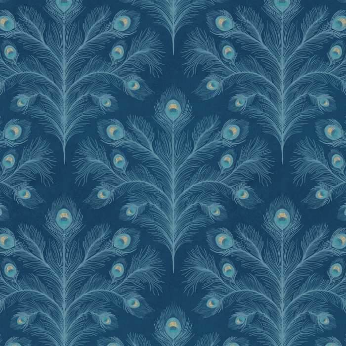 Create a luxurious, elegant space with our Feathered Symmetry Wallpaper.