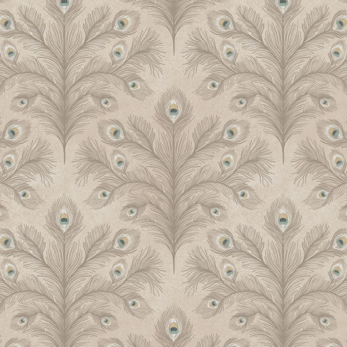 Create a luxurious, elegant space with our Feathered Symmetry Wallpaper.