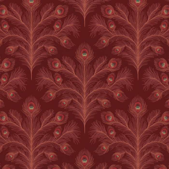 Create a luxurious, elegant space with our Feathered Symmetry Wallpaper. 