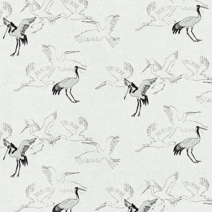 Create a classic, nostalgic look with our Heron Ballet Peel and Stick Removable Wallpaper.
