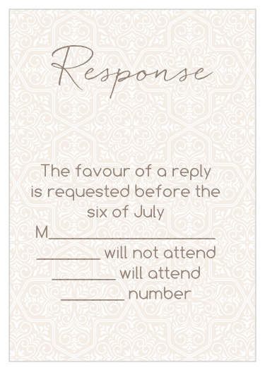 Obtain your guests attendance by sending out this response card. Customize the colors and fonts to match you Bar Mitzvah theme exactly!