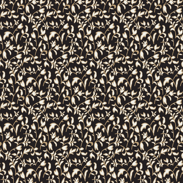 Leaf Arches Wallpaper features a graceful arched leaf motif in soft beige tones over a warm tan background, creating a timeless, cozy aesthetic.