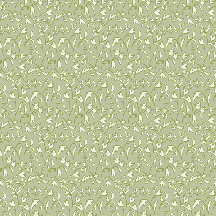 Leaf Arches Wallpaper features a graceful arched leaf motif in soft beige tones over a warm tan background, creating a timeless, cozy aesthetic.