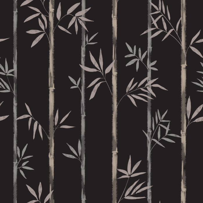Bamboo Dreams Wallpaper brings serene, spa-like elegance to your space with tall, hand-painted bamboo stalks and delicate leaf silhouettes.