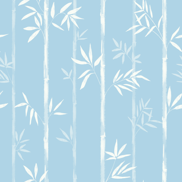 Bamboo Dreams Wallpaper brings serene, spa-like elegance to your space with tall, hand-painted bamboo stalks and delicate leaf silhouettes.