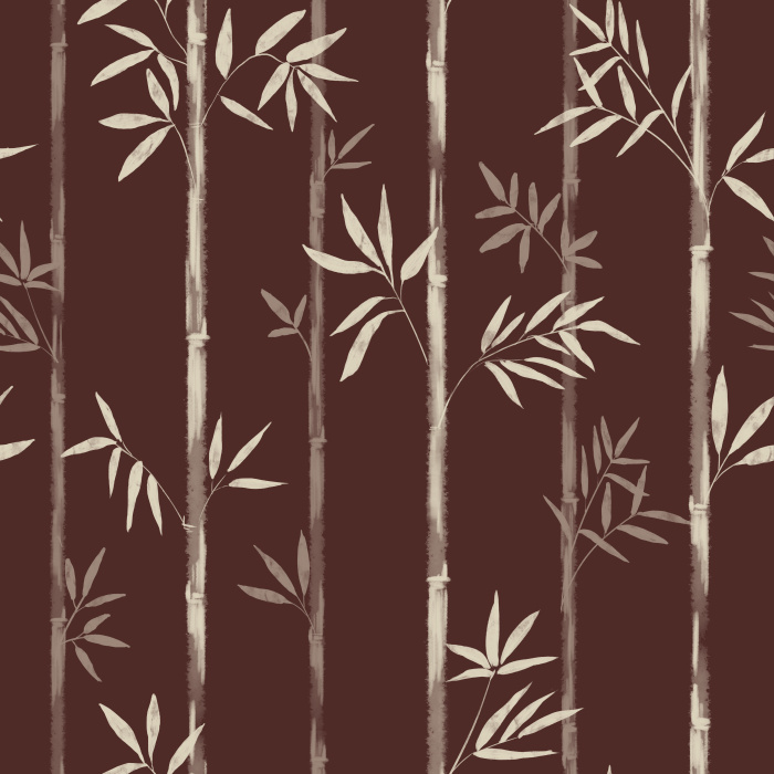 Bamboo Dreams Wallpaper brings serene, spa-like elegance to your space with tall, hand-painted bamboo stalks and delicate leaf silhouettes.