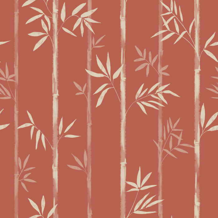 Bamboo Dreams Wallpaper brings serene, spa-like elegance to your space with tall, hand-painted bamboo stalks and delicate leaf silhouettes.