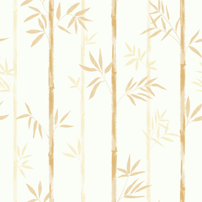 Bamboo Dreams Wallpaper brings serene, spa-like elegance to your space with tall, hand-painted bamboo stalks and delicate leaf silhouettes.