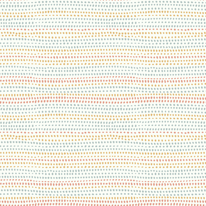 Drifting Dots Wallpaper features tiny hand-drawn dots arranged in softly undulating horizontal lines across a creamy neutral backdrop.