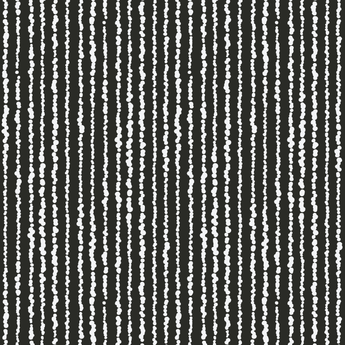 Organic Sparkles Wallpaper adds moody elegance and texture with vertical dotted lines in warm brown against a deep charcoal teal background.