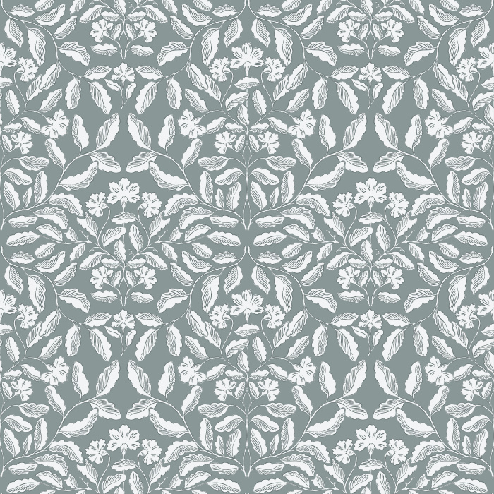 Hibiscus Glow Wallpaper showcases a richly layered floral motif with hibiscus-inspired blooms in warm taupe for a refined and organic look.