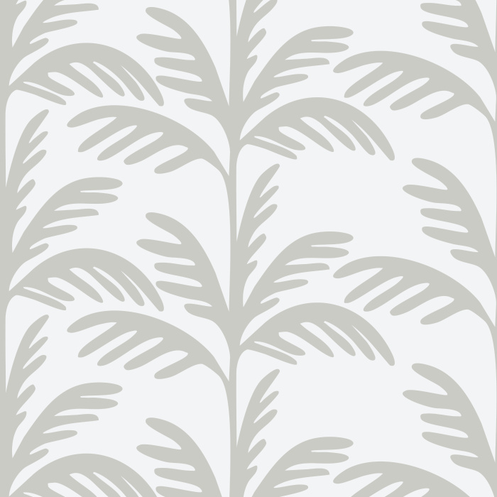 Warm Palms Wallpaper brings a bold, tropical-inspired aesthetic with oversized palm leaf silhouettes in terracotta against a muted blush pink background.
