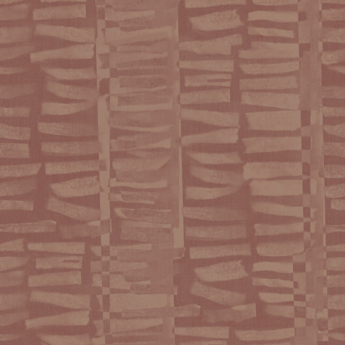 Geo Lines Wallpaper features an abstract, hand-painted linear pattern in soft taupe tones on a warm neutral base for a rhythmic modern look.