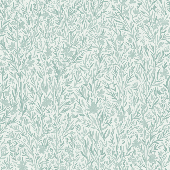 Golden Gossamer Wallpaper features an intricate hand-painted floral pattern in warm golden beige tones with subtle cocoa brown accents.