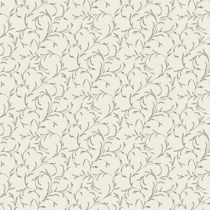 Harvest Vines Wallpaper features a delicate, trailing vine pattern in warm brown linework over a soft cream background.