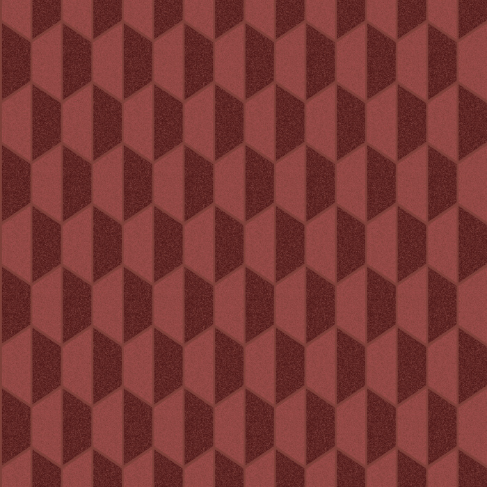 Hexagon Elements Wallpaper features a bold 3D cube-inspired hexagonal pattern in rich, tonal shades of brown, delivering depth and structure.