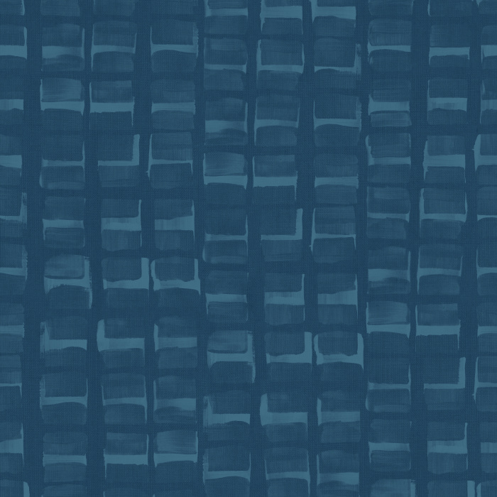 Square Strokes Wallpaper showcases a hand-painted grid of watercolor-style blocks in soft blue and green tones.

