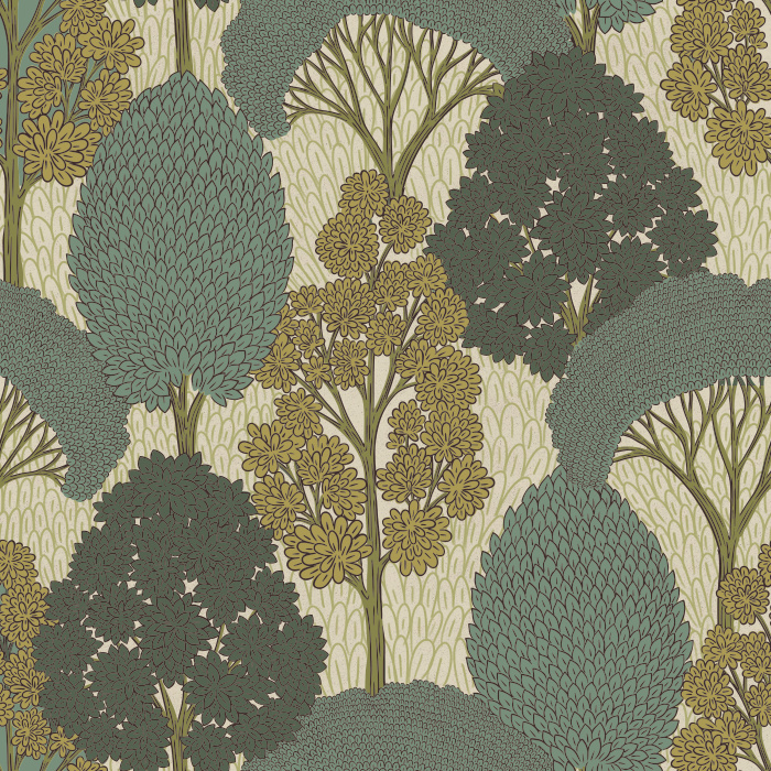 Bring the warmth of the forest indoors with our Tall Trees wallpaper, a nature-inspired woodland design featuring hand-drawn tree silhouettes.