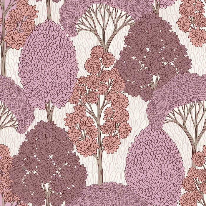 Bring the warmth of the forest indoors with our Tall Trees wallpaper, a nature-inspired woodland design featuring hand-drawn tree silhouettes.