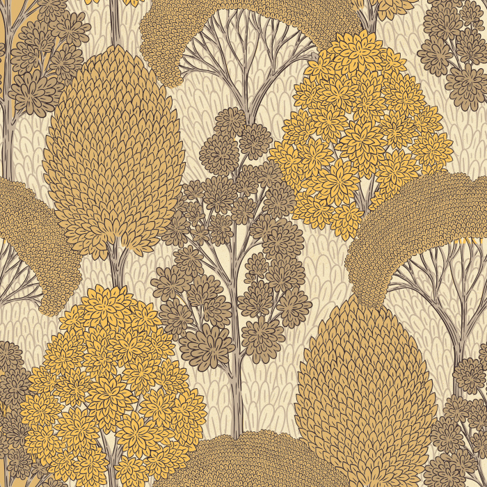 Bring the warmth of the forest indoors with our Tall Trees wallpaper, a nature-inspired woodland design featuring hand-drawn tree silhouettes.