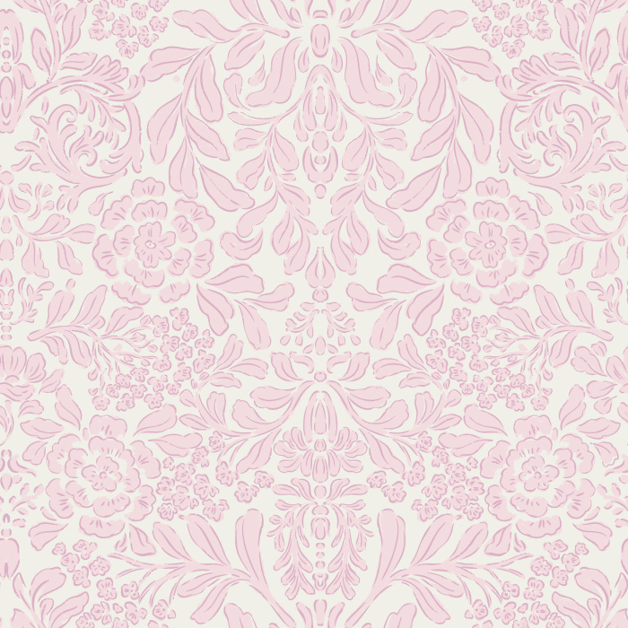 Introduce vintage-inspired elegance to your home with Bell Meadow wallpaper, showcasing an intricate damask floral pattern in a rich mocha brown and taupe color palette.